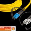 LDP-09 LC-ST 3.0 Duplex fibre optic patch cable, SM OS2, LC - ST, 3.0 m