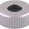 Nakrętka radełkowe Mentor 6600.0402, 4 mm, aluminiowy (anodowany), (Ø x W) 12 mm x 4.5 mm, 1 szt.