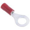 Zacisk oczkowy rozmiar przewodu 1.5mm² Ø , M6 izolowany średnica wew 6.35mm Czerwony RS PRO