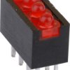LED display, vertical, 2 V, red, 50 mcd, pitch 2.54 mm, LED number: 4, 2440.0220