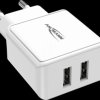 1001-0114 USB charger HC212, 5 V, 2400 mA, 2 ports, white