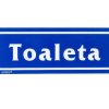 Samoprzylepna tabliczka ostrzegawcza /TOALETA/ 18/T/F