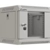 Szafa instalacyjna RACK wisząca 10 4U 300X300 szara drzwi przeszklone LANBERG (FLAT PACK) WF11-3304-10S