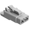 Protective cap, rectangular, gray, IP68 for cable connector, straight, ATM series, ATM04-3P-CAP