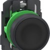Pushbutton, unlabeled, unlit, groping, 1 Form A (N/O), waistband round, black, mounting Ø 22.5 mm, XB5AA215