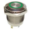Przycisk metal. JH16-11 zielony monostabilny podświetlany