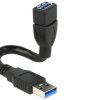 DeLOCK 0,15 m 2xUSB3.0-A Kabel USB USB 3.2 Gen 1 (3.1 Gen 1) 0,15 m USB A Czarny