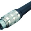 Plug, 2 pole, solder connection, screw locking, straight, 99 2001 10 02