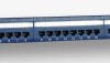 Panel 19, 24 x RJ45 UTP kat. 6 (1U) z półką, niebieski (PoE) DCN/PPFB-951K-248-C6