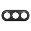 Ramka potrójna owalna ceramiczna czarna Ceramic Loft
