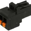 Łączówka; rozłączna; 0150-2002; 2 tory; R=5,08mm; 27,9mm; 16A; 300V; na przewód; proste; otwór okrągły; wtykany; czarny; Dinkle;