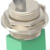 Toggle switch, metal, 1 pole, latching, On-On, 6 A/125 VAC, 4 A/28 VDC, gold-plated, 1-1437559-1