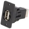 Adapter USB A - USB B 2.0 gniazdo SLIM złocony CP30609NX