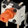 B3F-3155 Short stroke pushbutton B3F series, 1 NO, 24 V DC / 50 mA