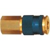 Quick-release coupling, L 54.5 mm, 35 bar, brass, for hose, 107672