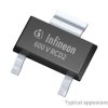 Infineon Napęd przewodzenia wstecznego Ic 3 A Uce 600 V PG-SOT223 5.1 W