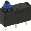 Mikroprzełącznik; D2HW-A201D; bez dźwigni; 20mm; 1NO+1NC wspólny pin; szybkie; przewlekany (THT); 0,1A; 125V; IP67; Omron; RoHS