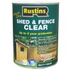 Rustins FSCL1000 Quick Dry Shed and Fence Clear Protector 1 litre