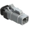 Socket housing, 4 pole, straight, 1 row, gray, ATM06-4S-SR01GY