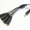Rozgałęźnik JACK 3.5mm wtyk - 4 gniazda Vitalco JR19 23cm