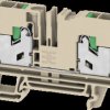 2935540000 Feed-through terminal block S2C SNAP IN, 6 mm², dark beige