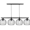 Lampa Wisząca Nowoczesna 4Xe27 Bacca Black Long