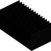 Extruded heatsink, (L x W x H) 75 x 138 x 50 mm, 1.35 to 0.6 K/W, black anodized, 10020440