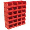 Sealey TPS324R Plastic Storage Bin 148 x 240 x 128mm - Red Pack of 24
