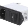 Złącze zasilające AC męskie 10A 250VAC C14 (E) 340uH FN281-10-06