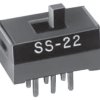 Przełącznik suwakowy, DPDT, montaż PCB, 28V ac/dc, 100 mA, -15 → +60°C, NKK Switches