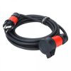 Przedłużacz elektryczny Kabel zasilający budowlany gumowy OnPD 3x1,5mm2 (wtyk / gniazdo z klapką) 16A IP44 czarny 5m Doktorvolt