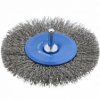 Szczotka tarczowa z trzpieniem 100 mm, drut stalowy 0.3 mm