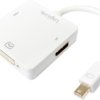 Adapter, mini DisplayPort 1.2 to HDMI/DVI/DP converter, white, CV0045A