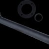 XVBZ03 Support tube with bracket, 400 mm, black