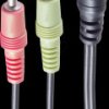 BS14-05040 Audio cable, 2x 3-pin jack plug to 4-pin socket, 0.15 m