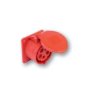 Gniazdo tablicowe 16A 3P 400V /75x75/ czerwone IP44 TWIST 314-6f7