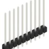 Pin header, 10 pole, pitch 2.54 mm, straight, black, 10048762