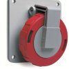 Złącze przemysłowe - zasilające 32A Gniazdo 415 V 3P+N+E Amphenol Industrial Czerwony Montaż na panelu IP67, IP69
