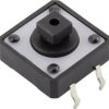 TRU COMPONENTS YST-1103T Przycisk 12 V/DC 0.05 A 1 x wył/(wł) chwilowy (D x S) 12 mm x 12 mm 1 szt.