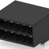 Pin header, 10 pole, pitch 5.08 mm, angled, black, 1-316080-5