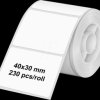 6320 Label roll, 40 mm x 30 mm, 230 labels, white