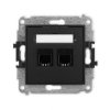 Icon Mechanizm Gniazda Telefonicznego Podwójnego 2Xrj11, 4-Stykowy,...