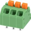 PCB terminal, 3 pole, pitch 3.5 mm, AWG 24-16, 16 A, spring-clamp connection, green, 1862055