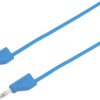 VOLTCRAFT MSB-300 Przewód pomiarowy złącze męskie, lamelkowe 4 mm złącze męskie, lamelkowe 4 mm 0.50 m niebieski 1 szt.