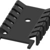 Finger shaped heatsink, (L x W x H) 35.6 x 22 x 6.7 mm, 21 K/W, black anodized, 10034970
