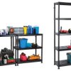 System półek, kolor Czarny, 5-poziomowy, 1840mm x 900mm, 400mm, RS PRO