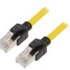 Xs6w-6Lszh8ss-2My Patch Cord Rj45 Wtyk,Z Obu Stron Żółty