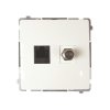 Gniazdo TV+RJ45 BMAFRJ45.01/11 białe Kontakt-Simon Basic