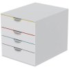 Durable 762427 VARICOLOR Desk Drawer Box Grey 4 Drawers A4/C4 Storage