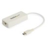 StarTech.com US1GC301AUW USB C to Gigabit Ethernet Adapter w/USB A Port - White